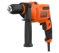 Black & Decker Taladro percutor BEH200-QS 500 W, portabrocas 13 mm, reversible, empuñadura lateral