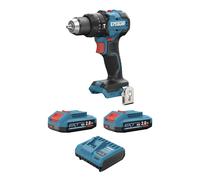Taladro percutor compacto 18v 2×2ah brushless erbauer