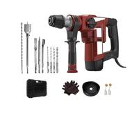 Taladro Percutor Eléctrico De Demolición 1380 W, Martillo Rotativo, Impacto Con Pico For, Ranurado Hormigón Rendimiento Potente(DC-022)