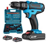 Taladro percutor inalámbrico de 21 V, destornillador multifuncional, velocidad de 1350 rpm, taladro eléctrico manual, herramienta eléctrica con batería de litio recargable With 2XBattery(B Set)