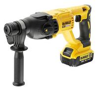Taladro percutor inalámbrico DeWalt DCH133M1-QW, 2.6J, 1 batería de 4Ah, 18V, tecnología Li-Ion, suministrado en maletín. Código: 5035048664599