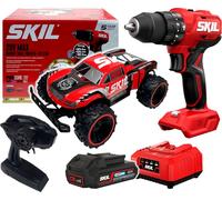 Taladro percutor inalámbrico Skil 20V, modelo 3021, + Cargador automático 3166 (embalaje de 1x2,0Ah)