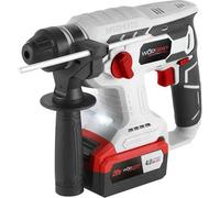 Taladro percutor inalámbrico Worgrip, sin escobillas, 1 batería de 4.0Ah, 20V, color plateado. Talla única