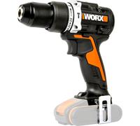 Taladro percutor inalámbrico WORX Nitro de 18 V (20 V MAX), sistema PowerShare, motor sin escobillas, 60 Nm de par, mandril de 13 mm, control de velocidad variable, luz LED, juego de herramientas sin