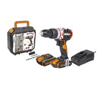 Taladro Percutor Slammer Brushless 20V Worx WX354 | 2 baterías 2Ah y cargador - Motor sin escobillas