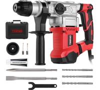Taladro percutor TEENO SDS-Plus de 1500W con 6 velocidades, 4 funciones y embrague de seguridad: herramienta profesional para hormigón, metal, etc.