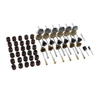 Taladros de cepillo de copa de rueda de alambre, Cepillo de copa con rueda alambre, minibrocas cepillo, latón y acero, multicolor, 15/98 piezas for Dremel(98pcs Polishing Set)