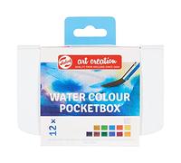 Royal Talens Caja de bolsillo Talens Art Creation acuarela 12 colores, pincel y esponja