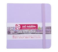 Talens Art Creation Cuaderno de bocetos 80 hojas, 12 cm x 12 cm, violeta pastel