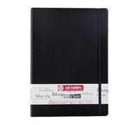 Talens Art Creation Paper - Dotted Sketchbook A4-80 Hojas 80gsm - Negro Cubierta con Cinta Marcapáginas y Cierre Elástico - Ideal para Bullet Journaling y Sketchbook