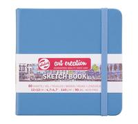 Talens Art Creation Sketchbook - Azul lago - 12x12cm - 140g - 80 Hojas - Encuadernación Rústica - Papel de dibujo multiusos