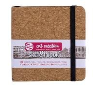 Talens Art Creation Sketchbook Cork - 12x12 cm - 140 g/m² - 80 hojas - Papel de dibujo versátil para lápiz pastel y más