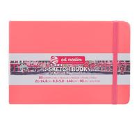 Talens Art Creation Sketchbook - Rojo coral - 21x14.8cm - 140gsm - 80 hojas - Papel sin ácido para dibujo, diario y técnicas mixtas
