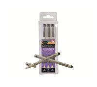 Estuche de rotuladores sakura pigma micron - tinta negra - 3 rotulador