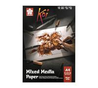 Talens Cuaderno de Papel para técnicas Mixtas Sakura Koi 21 x 29,7 cm (A4), 290 g, 12 Hojas (94120002), Naranja, Estándar