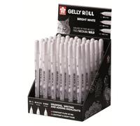 TALENS EXPOSITOR 36 BOLIGRAFO GELLY BLANCO 05/08/10 SAKURA 13x13x28 Cms.