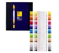 Talens | Pantone Marker Set de 27 | Rotulador Doble Punta con Punta de Pincel y Cincel | Tinta Pigmentada a Base de Agua en Colores Pantone
