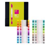 Talens | Pantone Marker Set de 54 Additional | Rotulador Doble Punta con Punta de Pincel y Cincel | Tinta Pigmentada a Base de Agua en Colores Pantone