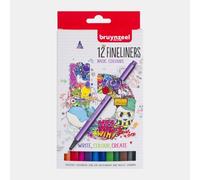 TALENS ROTULADOR BRUYNZEEL PUNTA FINA 12 COLORES ESTUCHE CARTON ESTUCHES ROTULADORES 1x10x19 Cms.