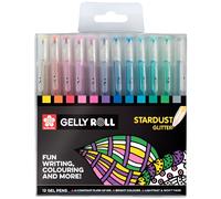 Talens sakura estuche de 12 bolígrafos de gel stardust glitter colores surtidos