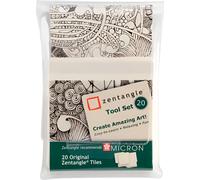 Talens sakura zentangle tool set 20 tarjetas 89x89mm blanco
