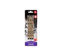 Talens - TALENS SAKURA ESTUCHE 3 ROTULADORES PIGMA MICRON 0,25MM/0,45MM/BRUSH NEGRO BLXSDK3AS