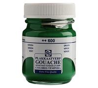 Talens Témpera Calidad Extrafina - Frasco de 50 ml - Verde 600 - Pintura de acabado mate altamente pigmentada para artistas y diseñadores