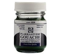 Talens Témpera Calidad Extrafina - Verde pino 654-50 ml Pintura de acabado mate de alto pigmento