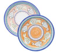 Talking Tables 10 platos de papel de pescado naranja | Platos desechables vibrantes para fiestas, ideales para picnics, almuerzos, almuerzos, bodas | 23 cm