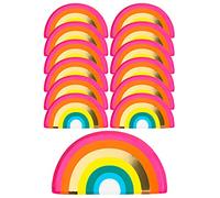Talking Tables 12 x Platos de papel arcoíris para fiesta de cumpleaños, desechables, resistentes y duraderos, vajilla colorida para la celebración del orgullo