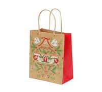 Talking Tables 8 bolsas de regalo de papel verde folklore con asas fuertes para regalos, dulces, bolsas de fiesta de Papá Noel secreto, cumpleaños de niños, baby shower, boda, para niñas o niños