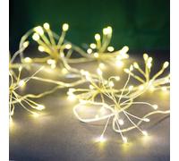 Talking Tables Allium Starburst Lights Funciona con Pilas, Cadena de Luces LED de 2 m para Interiores, Luces de Fuegos Artificiales de racimo para Navidad, decoración de Dormitorio, Boda