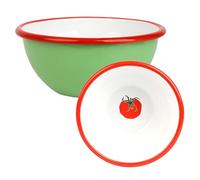 Talking Tables Bon Appetit bol esmaltado 14 cm tomate verde, resistente a roturas y apto lavavajillas, vajilla reutilizable para interior, exterior, snacks y postres