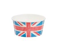 Talking Tables Briticecup - Vasos desechables de papel reciclable con la bandera de Reino Unido para la coronación, King Charles, fiestas callejeras, temática británica, paquete de 8