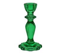 Talking Tables Candelero de cristal verde oscuro, Soporte de vela cónico para interior o exterior, elegante decoración de mesa navideña o del hogar, cena, cumpleaños, boda (BOHO-DRK-GRNCNDLHOLD)