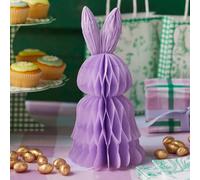 Talking Tables Decoración de Mesa de Conejo de Pascua de Panal de Abeja Lila Pastel, Figura de Conejo para decoración de Primavera, cumpleaños de niños, Fiesta de té del Sombrerero Loco, Tema de