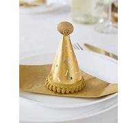Talking Tables decoraciones de fiesta de navidad temporada festiva - Diadema con clip, diseño de Navidad, color dorado