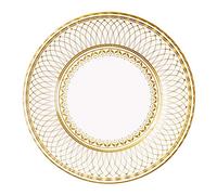 Talking Tables grandes platos vintage ‘PPG.’ Oro y blanco. Cartón. perfecto para las celebraciones de año nuevo.