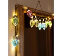 Talking Tables Guirnalda de luces LED de discoteca para interiores, dormitorio, decoración de mesa de Navidad, luces de hadas de brillo cálido para decoración del hogar, batería no incluida, 1,65 m