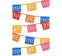 Talking Tables Guirnalda de papel desechable mexicana de 4 metros, ideal para decoración al aire libre para tu barbacoa o fiesta de cumpleaños de verano, especias BNTING 4M