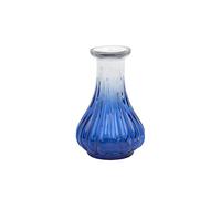 Talking Tables - Jarrón pequeño de Cristal Reciclado, Color Azul, Soporte para Flores pequeño, Centro de Mesa