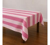 Talking Tables Mantel de algodón a Rayas Rosas XL, Tela Reutilizable, para Mesa de Comedor, Fiestas de jardín, almuerzos de Verano, Bodas, picnics, Lavable, Tejido Suave, 160 cm x 250 cm