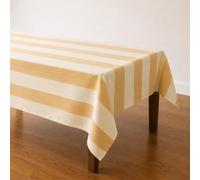Talking Tables Mantel Grande de algodón con Rayas Amarillas, Reutilizable, para almuerzos de Verano, Fiestas, Bodas, picnics, Lavable, Suave, 160 x 250 cm