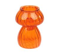 Talking Tables MUSHORG - Candelabro de Cristal con Forma de Hongo, jarrón para brotes, Naranja, tamaño 11,5 cm