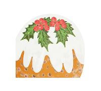Talking Tables Pack de 16 servilletas navideñas con forma de pudín | Servilletas de papel para Navidad, día de boxeo, fiesta, decoupage