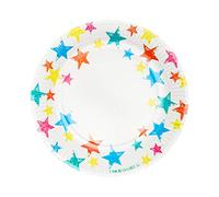 Talking Tables Paquete de 12 platos de papel de estrellas de colores | Inicio Reciclable, Ecológico, Unisex | Vajilla desechable para cumpleaños de niños, picnic, barbacoa, artesanía
