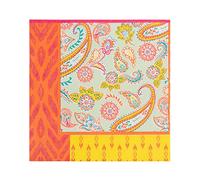 Talking Tables Paquete de 20 servilletas bohemias con estampado de cachemira | Servietas de papel reciclables coloridas | Vajilla desechable para fiesta de verano, color naranja (BOHO-NAPKIN-PAIS)