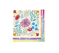Talking Tables Paquete de 20 Servilletas Boho Floral Multicolor - Perfectas para Fiestas de Primavera y Verano - 33cm x 33cm