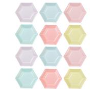 Talking Tables pequeñas placas hexagonales de colour pastel. ‘We heart Pastel.’Cartón. Multicolor.