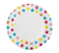 Talking Tables Platos de papel desechables coloridos de cumpleaños adecuados para niños o adultos | Vajilla asequible para todos los días. Fácil de limpiar. Paquete de 10 unidades de 23 cm